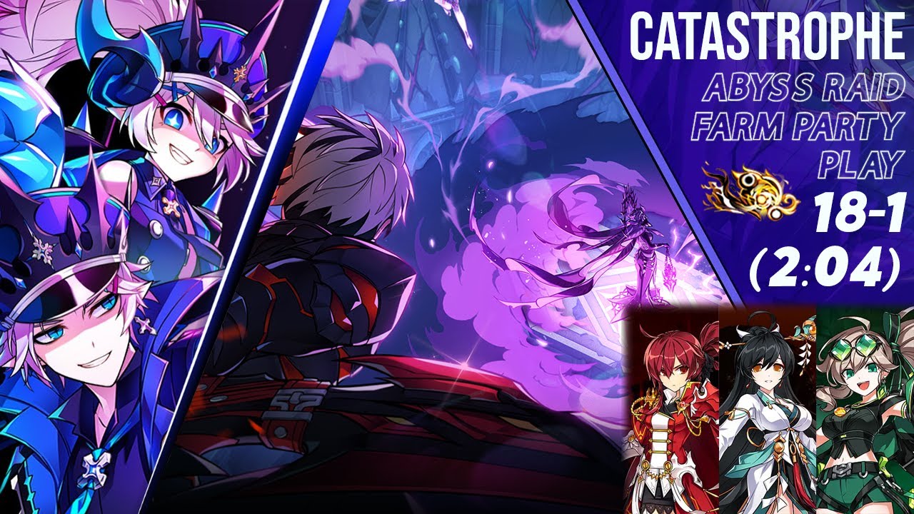 [Elsword NA/엘소드] Catastrophe 18-1 Abyss Raid Farm Party Play 카타스트로피 매몰된 성전 플레이 (