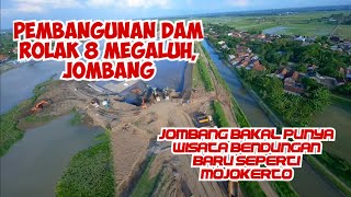 Construction Process of Dam Rolak 8 Megaluh, Jombang #drone #tourism #jombang