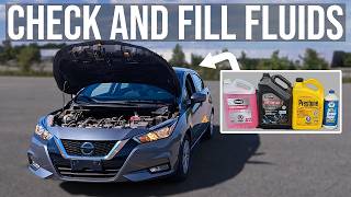 How to Check and Fill Fluids [COMPLETE GUIDE] - Nissan Versa (2020-2026)