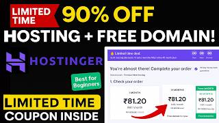 Hostinger Coupon Code 2026 | 96% OFF, FREE Domain 100% | Best Hosting promo code (Limited Time)