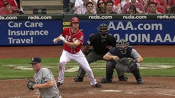 SEA@CIN: Bruce bashes a double to score two runs