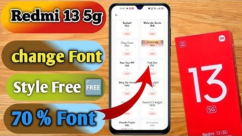 how to change font style redmi 13 5g | How To download font style redmi 13 5g
