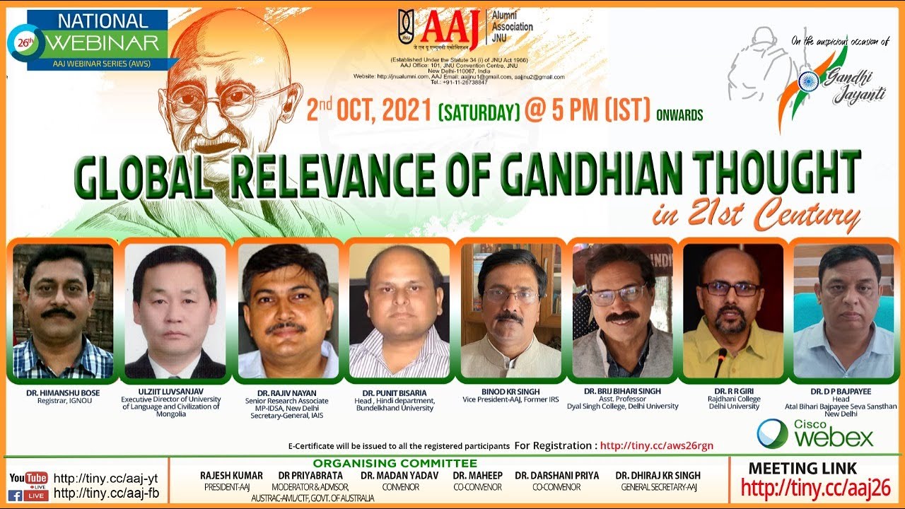 National Webinar on Global Relevance of Gandhian Thought in 21st ...
