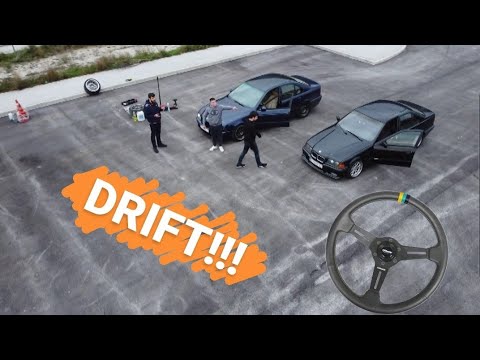 bmw e39 528i open diff drift at the dock - YouTube