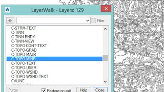 Using the LAYWALK command to inspect Civil 3D Layer contents