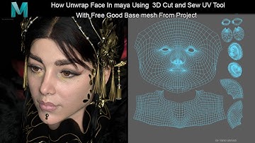 How To Unwrap Face In maya  For production ( with Project Free Basemesh)