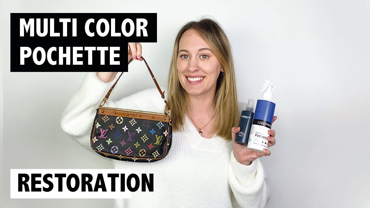 Louis Vuitton Multi Color Pochette Restoration - YouTube