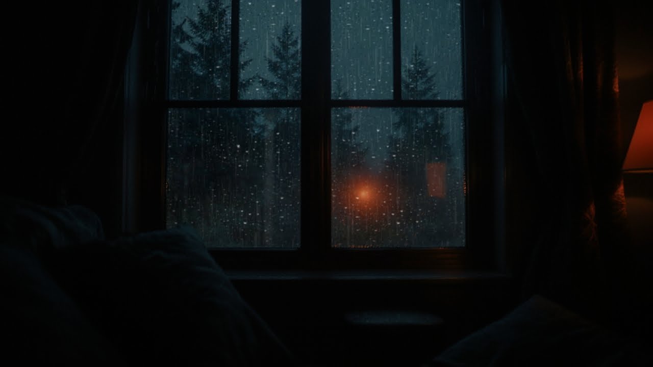 🌧️ Rain Sound on Cabin Window | Deep Sleep Rain Sounds for Insomnia & Relaxation