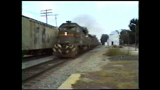 Seaboard System & NS Railroads at Princeton Indiana 1985
