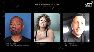 Dj Drewski inside the BET Awards Radio room with NeYo, DaniLeigh & Griselda! BET Awards 2020