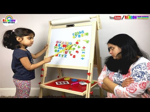 Joyooss Art Easel for Kids with Double-Sided Magnetic, Wooden Standing