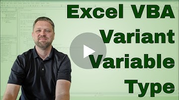 What is the Excel VBA (Macro) Variant Variable Type?