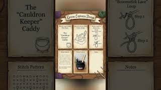 Trendy witchy tutorial 2 / desk caddy / DIY gaming desk crochet idea