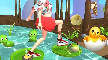 ASMR Tippy Toe 3D 🦶🦵💃 Satisfying ASMR Sound ☺️ Tippy Toe Game 🦠🐊🐒🐸 Android/iOS Gameplay Part-19