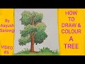 How to draw and colour a tree using dotted techniquetree paintingby aayush sarawgi