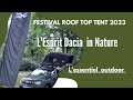 Retour nature avec dacia au festival roof top tent 2023