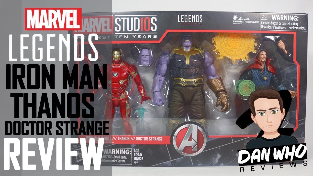 Marvel Legends Marvel Studios 10th Anniversary Infinity War 3 Pack: Iron  Man Mark L, Thanos & Dr. Strange