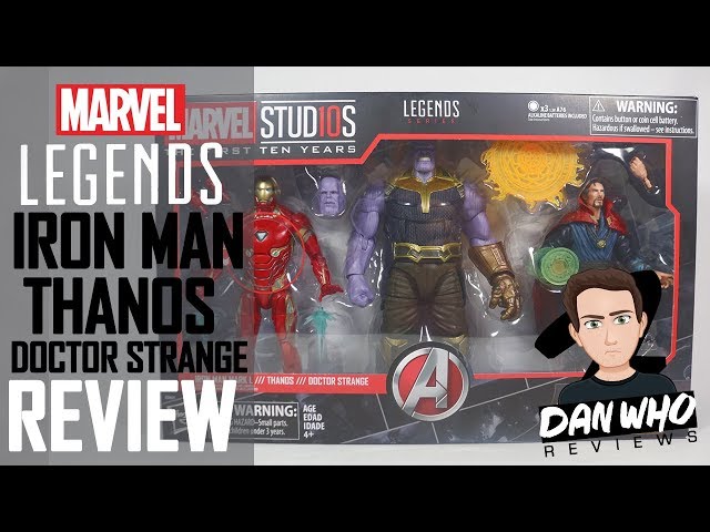 Marvel Legends Marvel Studios 10th Anniversary Infinity War 3 Pack: Iron  Man Mark L, Thanos & Dr. Strange