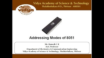EC 305 - Module 4 (Addressing and Instruction Set Overview 8051)