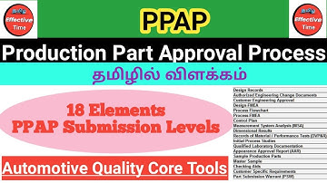 PPAP ( Production Part Approval Process ) Explained in Tamil | Effective Time Tamil