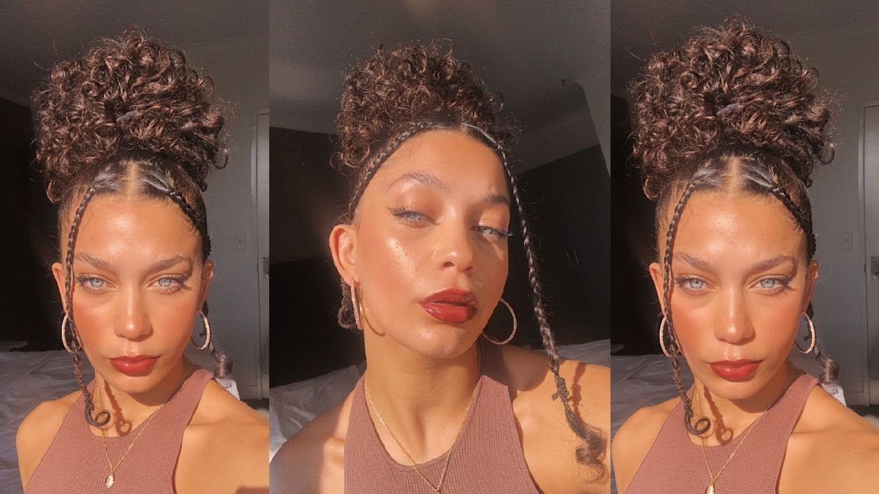 My formal curly hairstyle & Bella Hadid makeup for events Day 3