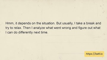 Real English conversation | How do you handle failure or setbacks?