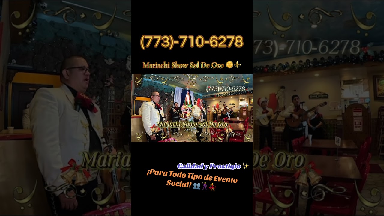 Mariachi Show Sol De Oro en el Milagro celebrando Navidad 🎄, de Calidad y Prestigio (773)-710-6278