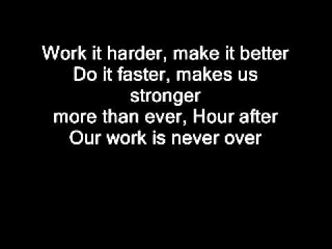 Песня faster harder текст. Do it make it faster stronger. Harder better faster текст. Make it faster better stronger. Harder better faster stronger слова.