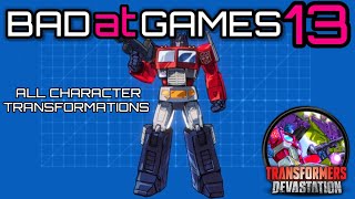 Transformers DEVASTATION, character transformations