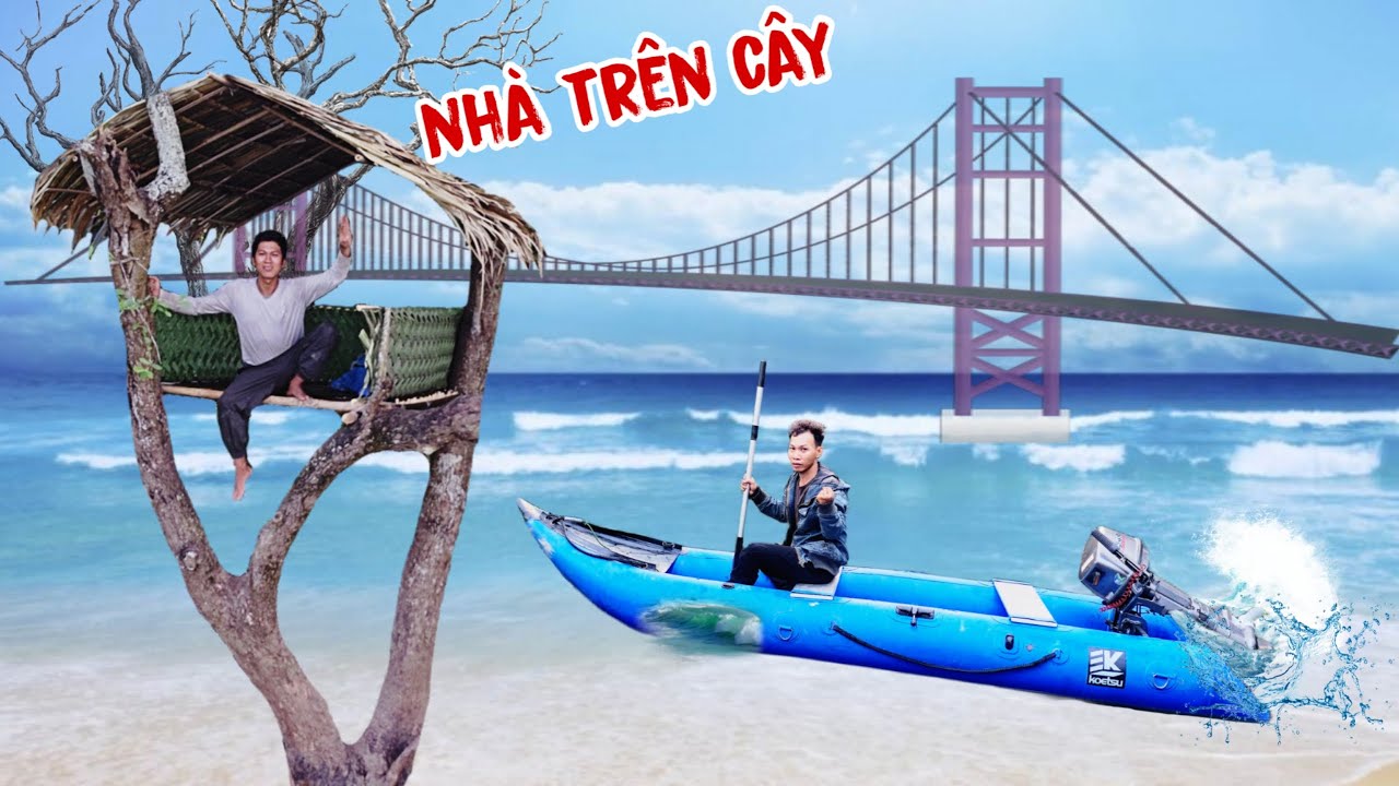 Xây dựng nơi trú ẩn trên cây cho chuyến sinh tồn trên dòng sông Mê kông