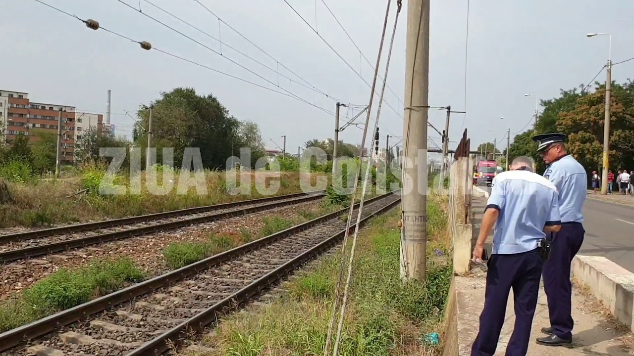 Persoană lovită de tren, în Constanţa, decedată. (Galerie foto+video)