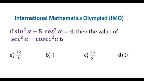 #olympiadmathematicscompetition , #imo , #mcq , #introductiontotrigonometry , #trigonometryclass10.
