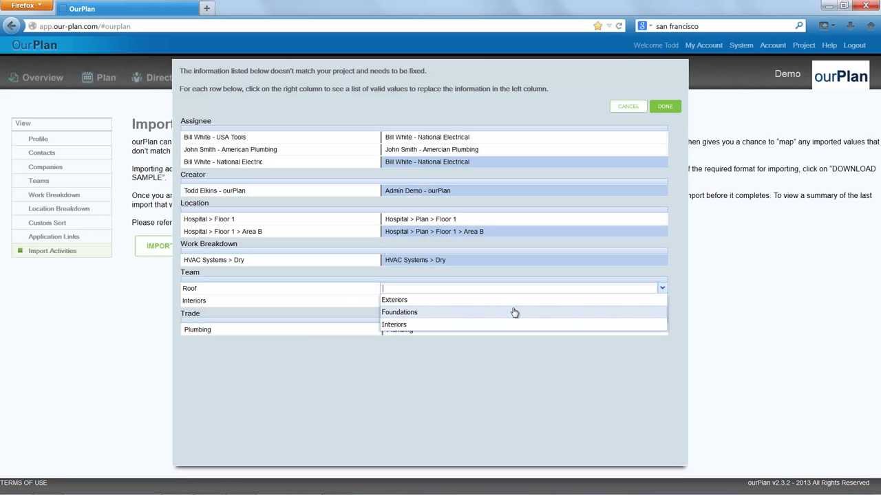 ourPlan Training : Importing Activities