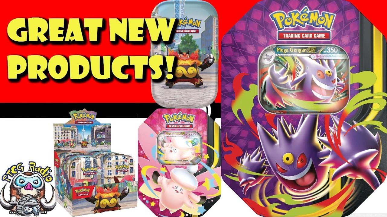 gengar pokemon card tin Mega Moonlit Sealed Case (6 Tins) Phantom Shop Team up with Bulbasaur Awesome New Pokmon TCG Products