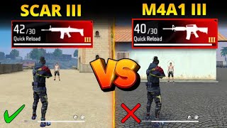 SCAR III VS M4A1 III | NEW OB36 UPDATE - GARENA FREE FIRE