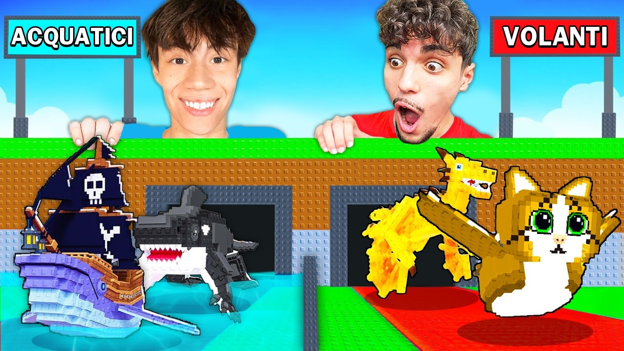 BRAINROT VOLANTI vs ACQUATICI su DUE RULLI CON LA FORTUNA INFINITA su STEAL A BRAINROT!