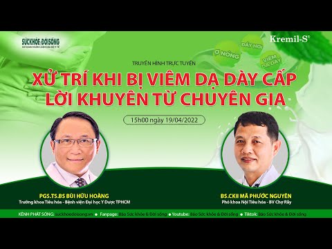 Video [LIVE] XỬ TRÍ KHI BỊ VIÊM DẠ DÀY CẤP, LỜI KHUYÊN TỪ... - youtube