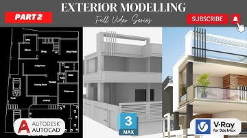 3D Modeling an Exterior in 3ds max with Vray |Part 2| Hindi #3d #exteriordesign #3dsmax