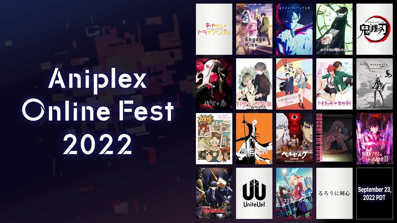 Aniplex Online Fest 2022 Programming Line-Up Promotional YouTube