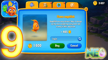 Fishdom: Gameplay Walkthrough Part 9 - Flame Angelfish (iOS, Android)