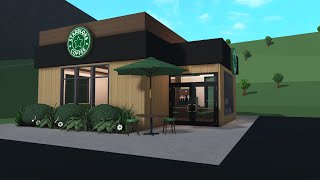 Building a starbucks in #bloxburg #roblox