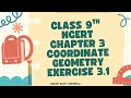 CLASS 9TH NCERT CHAPTER 3 EXERCISE 3.1 COORDINATE GEOMETRY
