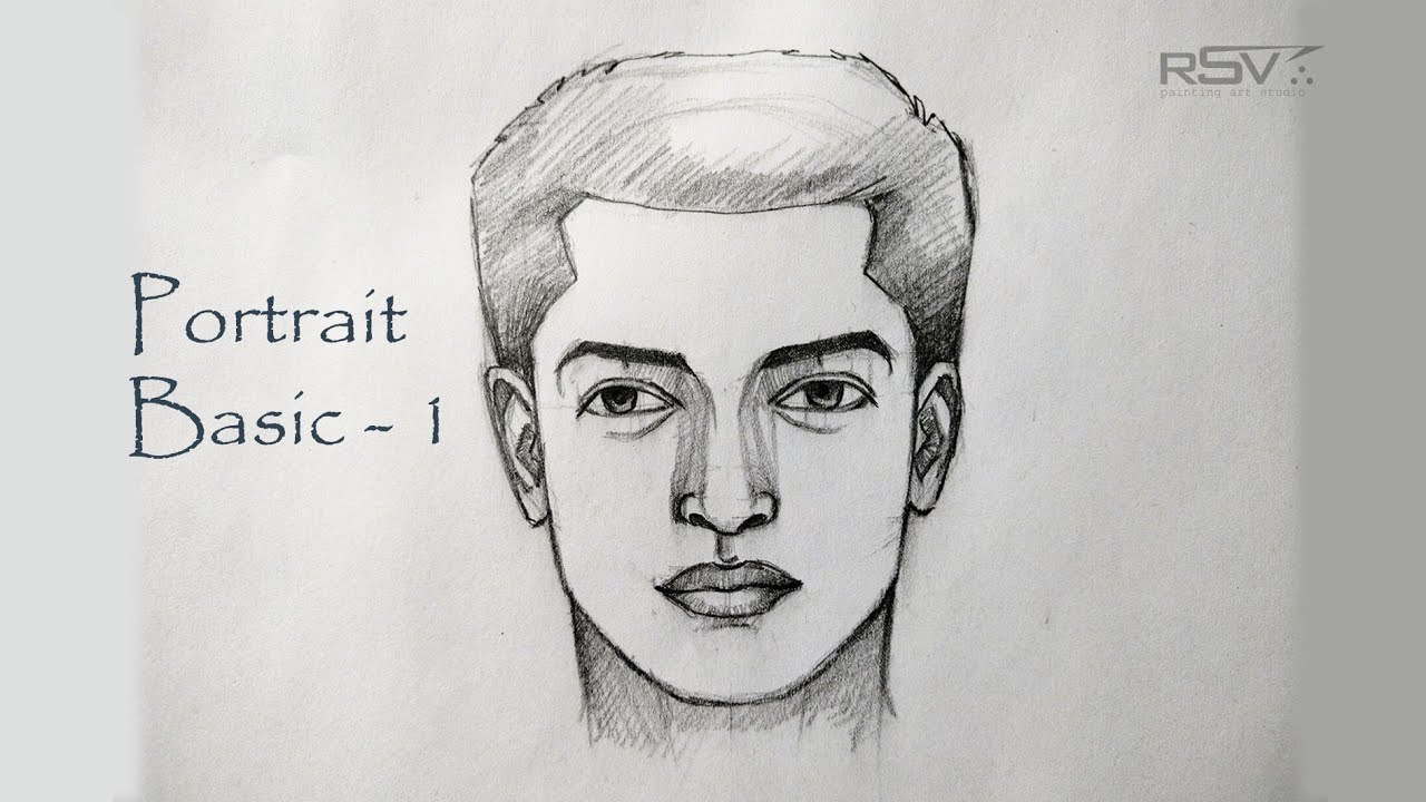 How to draw Portrait Basics for Beginners Part 1 face drawing black and white YouTube