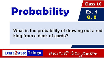 10th class probability exercise 13.1 Question 8 in Telugu