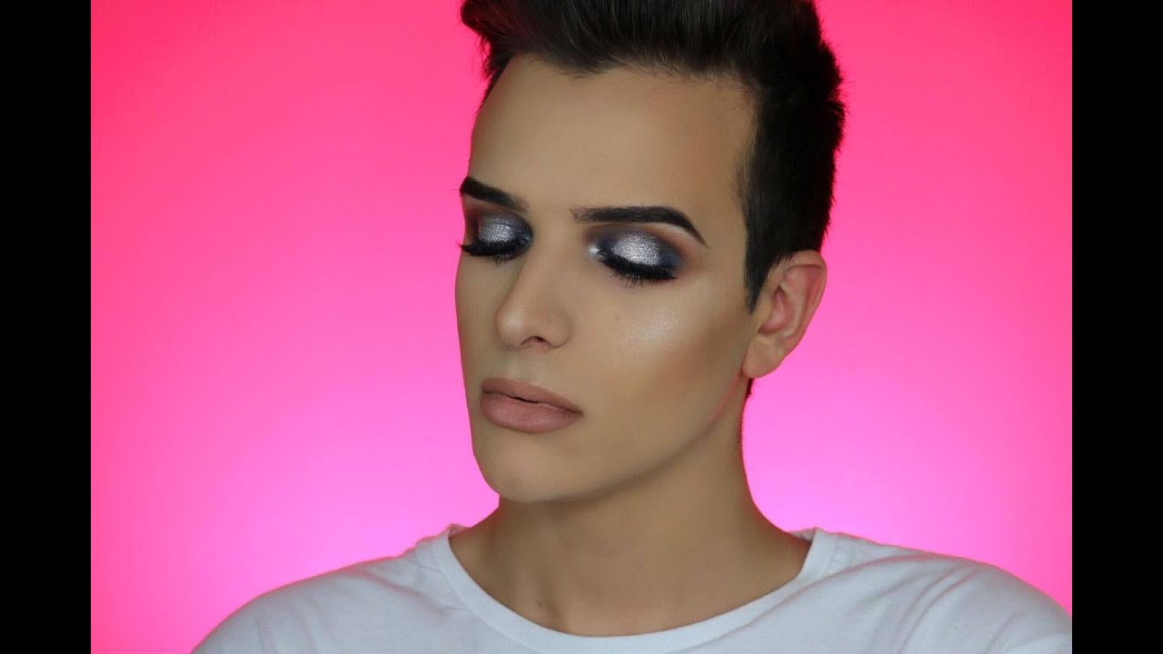 BLUE/SILVER GLITTER HALO EYE TUTORIAL | AndThatsJacob