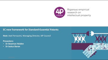 4iP Council webinar: Recommendations to the EC new framework for Standard Essential Patents