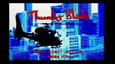 Sega Master System Thunder Blade Title / Intro Screen And Attract Mode Demo 1988