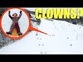 Drone catches snow clowns tobogganing at this abandoned ski resort unbelievable