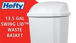 Hefty® 13.5 Gal. Swing Lid™ Wastebasket - Product Video