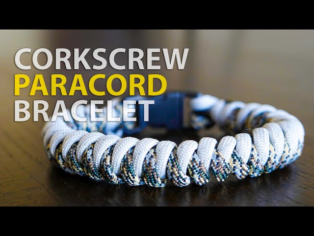 How to Make a Corkscrew Paracord Bracelet in UNDER 60 SECONDS!! - YouTube